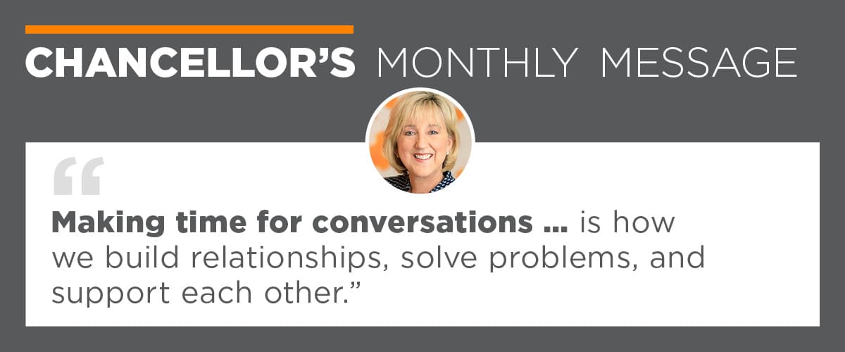 Making time for conversations is how we build relationships, solve problems, and support each other.