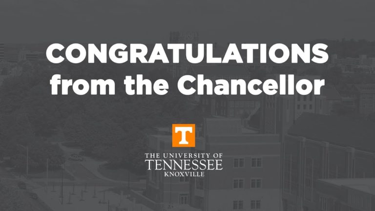 Congratulations from the Chancellor