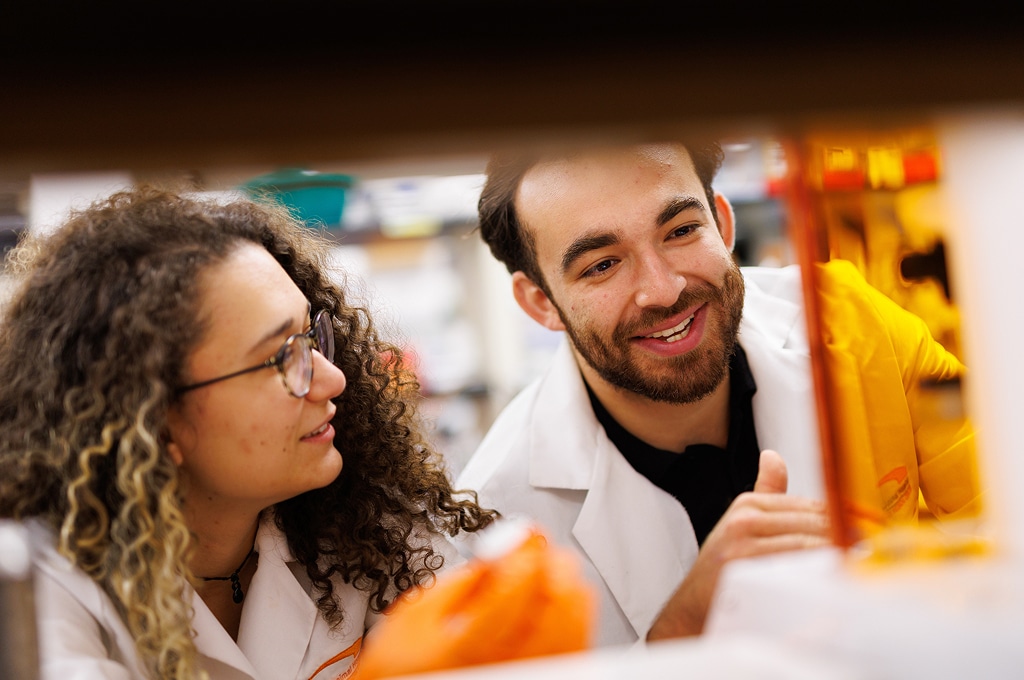 University of Tennessee students in a lab.